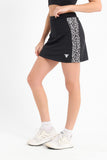 Side-Panel Leopard Printed Skort