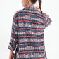 Rare Vintage Print Overshirt In Petrol Blue