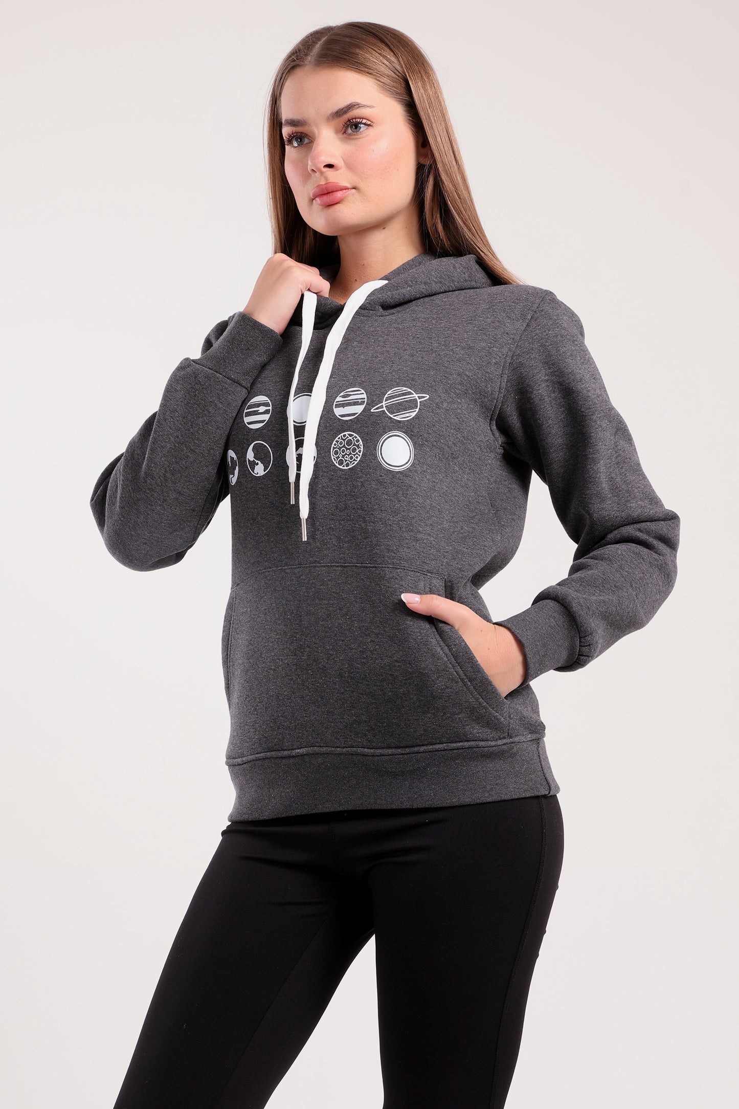 Planets Print Hoodie