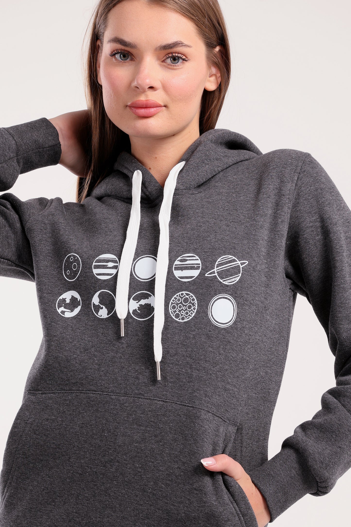 Planets Print Hoodie