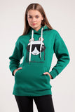 Cool Llama Print Hoodie