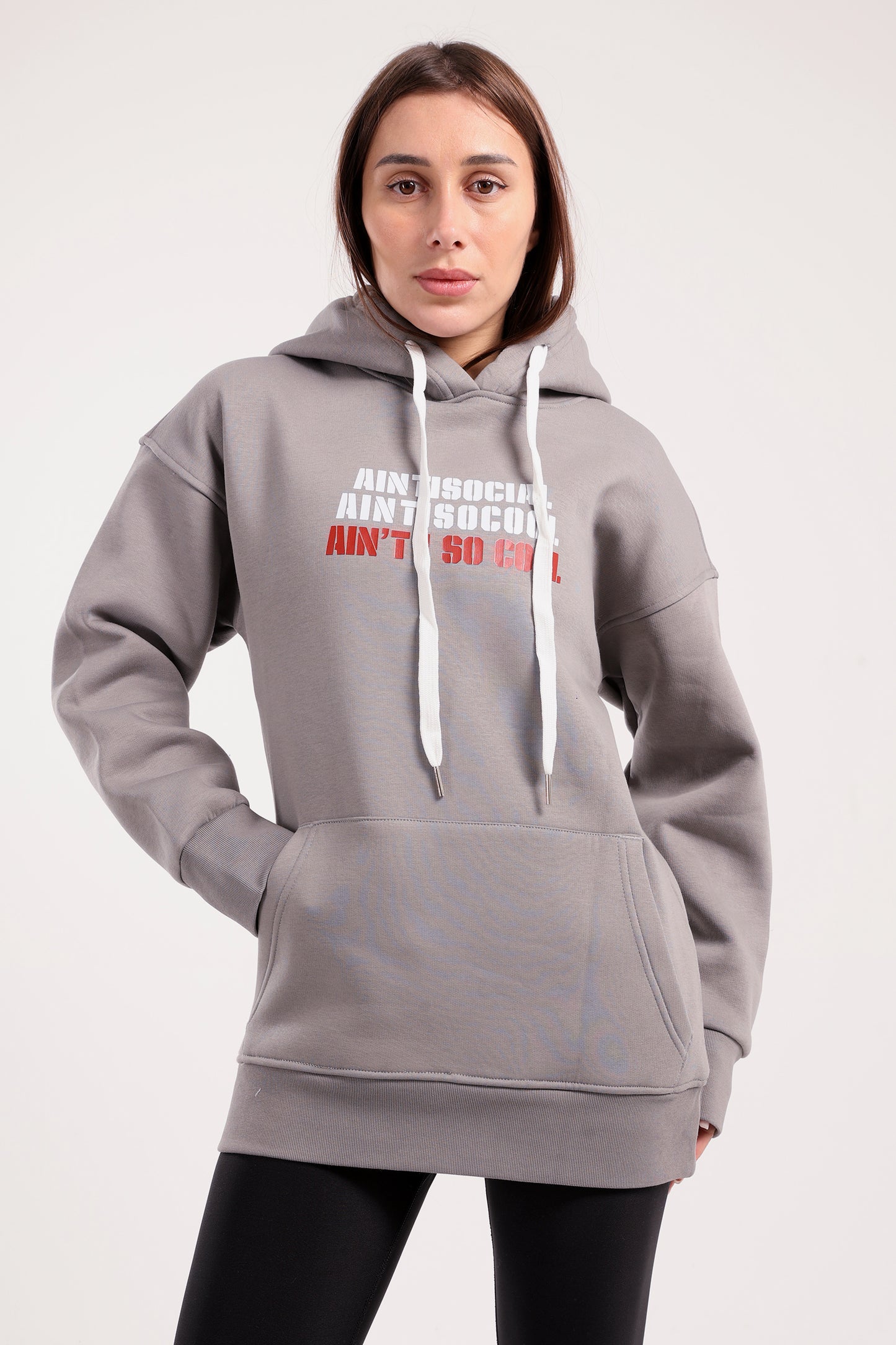 Call Me Antisocial Print Hoodie