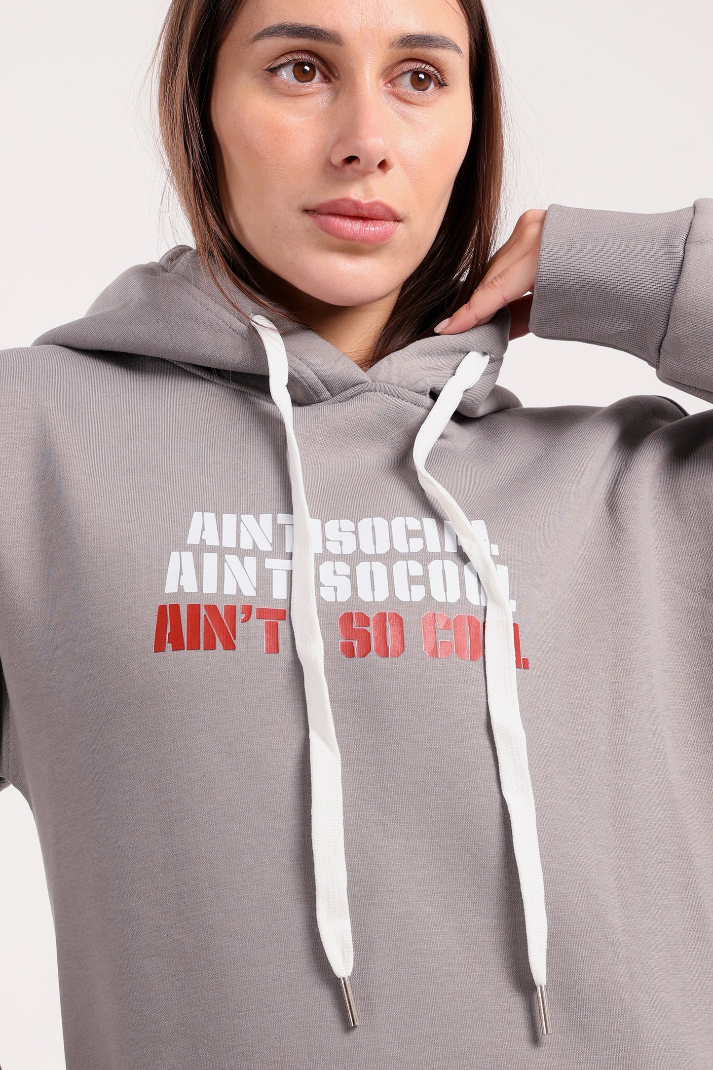 Call Me Antisocial Print Hoodie