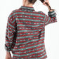 Striped Tribal Print Overshirt In Green