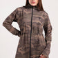 Green Camo Drawstring Oversized Jacket