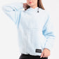 Oversized plush hoodie in baby blue