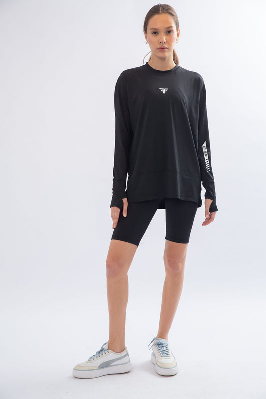 Black Warm-Up Modest Top