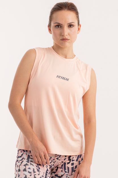 Peach Open Back Top - tops, workout tops