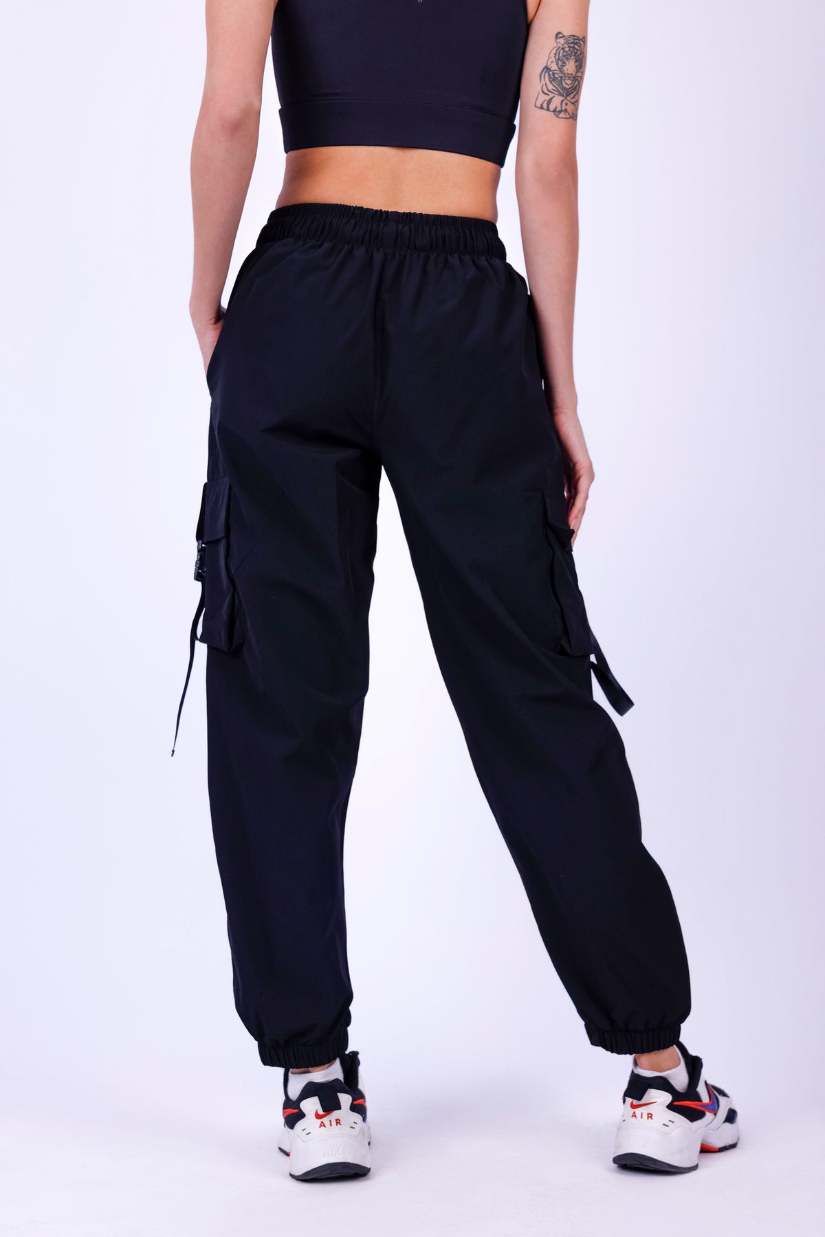Black Cargo Joggers