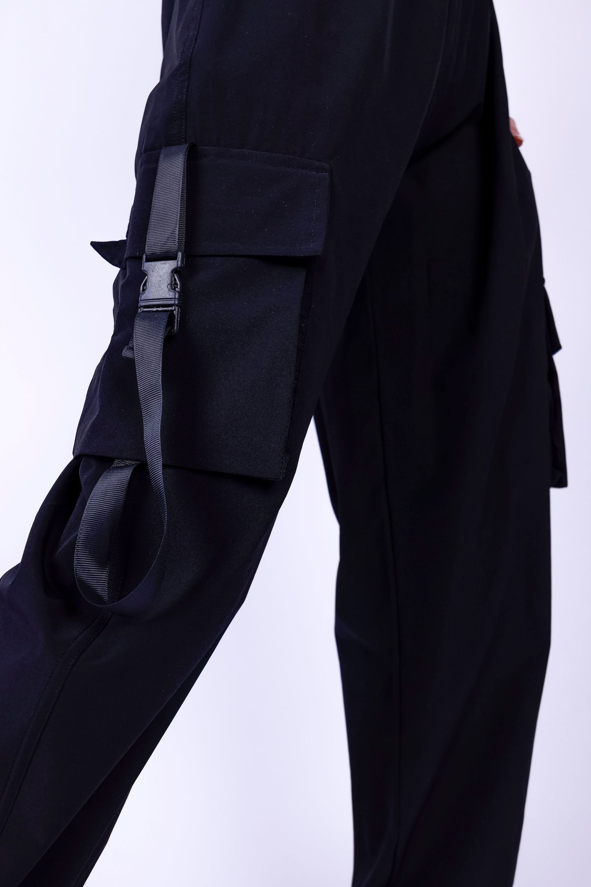 Black Cargo Joggers