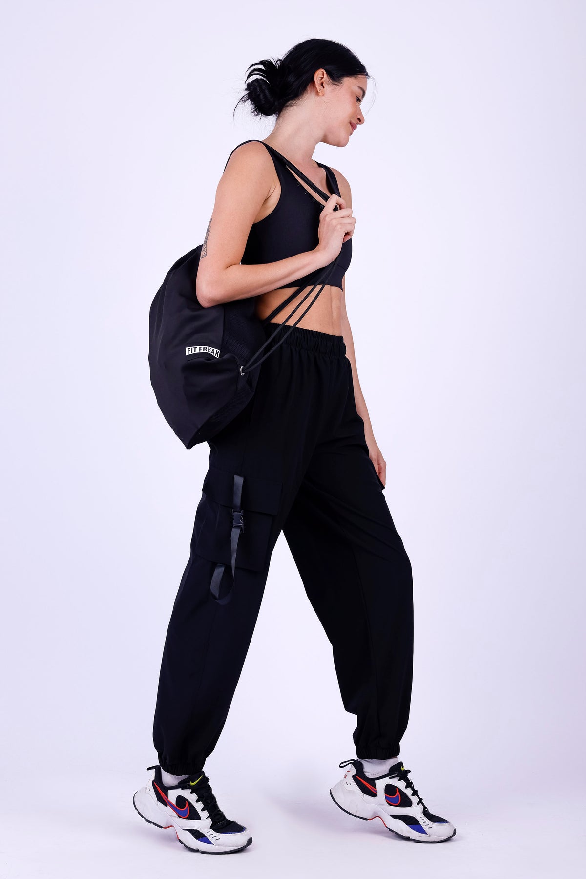 Black Cargo Joggers
