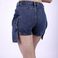 Flap Pocket Denim Shorts