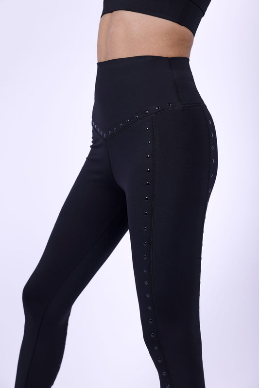 Studded Black Leggings