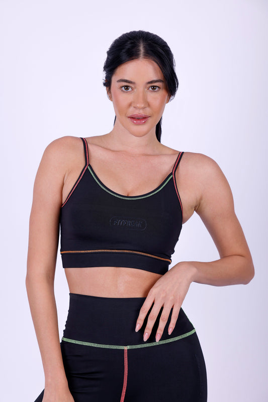 Colored Seams Sports Bra