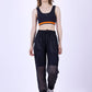 Mesh See-Through Black Sweatpants - sweatpants