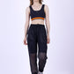 Mesh See-Through Black Sweatpants - sweatpants