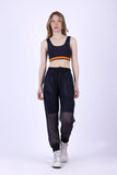Mesh See-Through Black Sweatpants - sweatpants