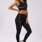 Black Piping Sports Bra