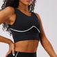 Black Piping Sports Bra