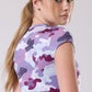 Storm Camo Print Cap Sleeve top