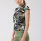 Storm Splash Print Cap Sleeve top