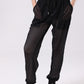 Mesh See-Through Black Sweatpants
