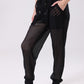Mesh See-Through Black Sweatpants