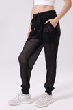 Mesh See-Through Black Sweatpants