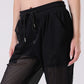 Mesh See-Through Black Sweatpants