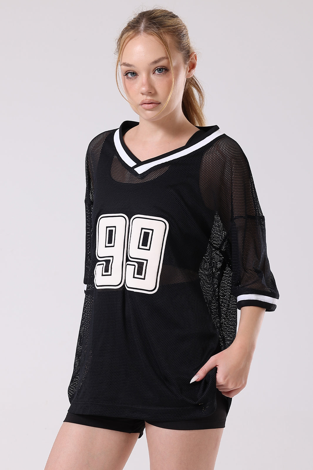 Black Ninety-Nine See-Through Tshirt