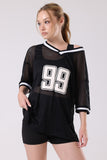 Black Ninety-Nine See-Through Tshirt
