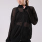 Mesh See-Through Black Jacket