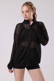 Mesh See-Through Black Jacket
