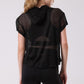 Mesh See-Through Black crop top