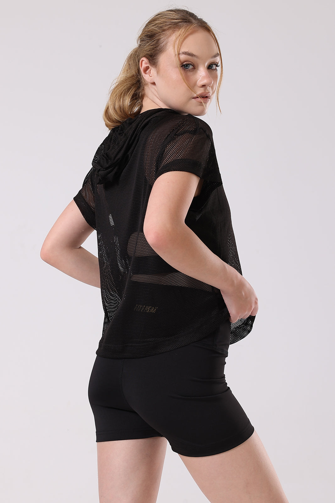Mesh See-Through Black crop top