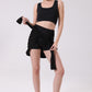 Mesh Black Hip Cover With Sleeves