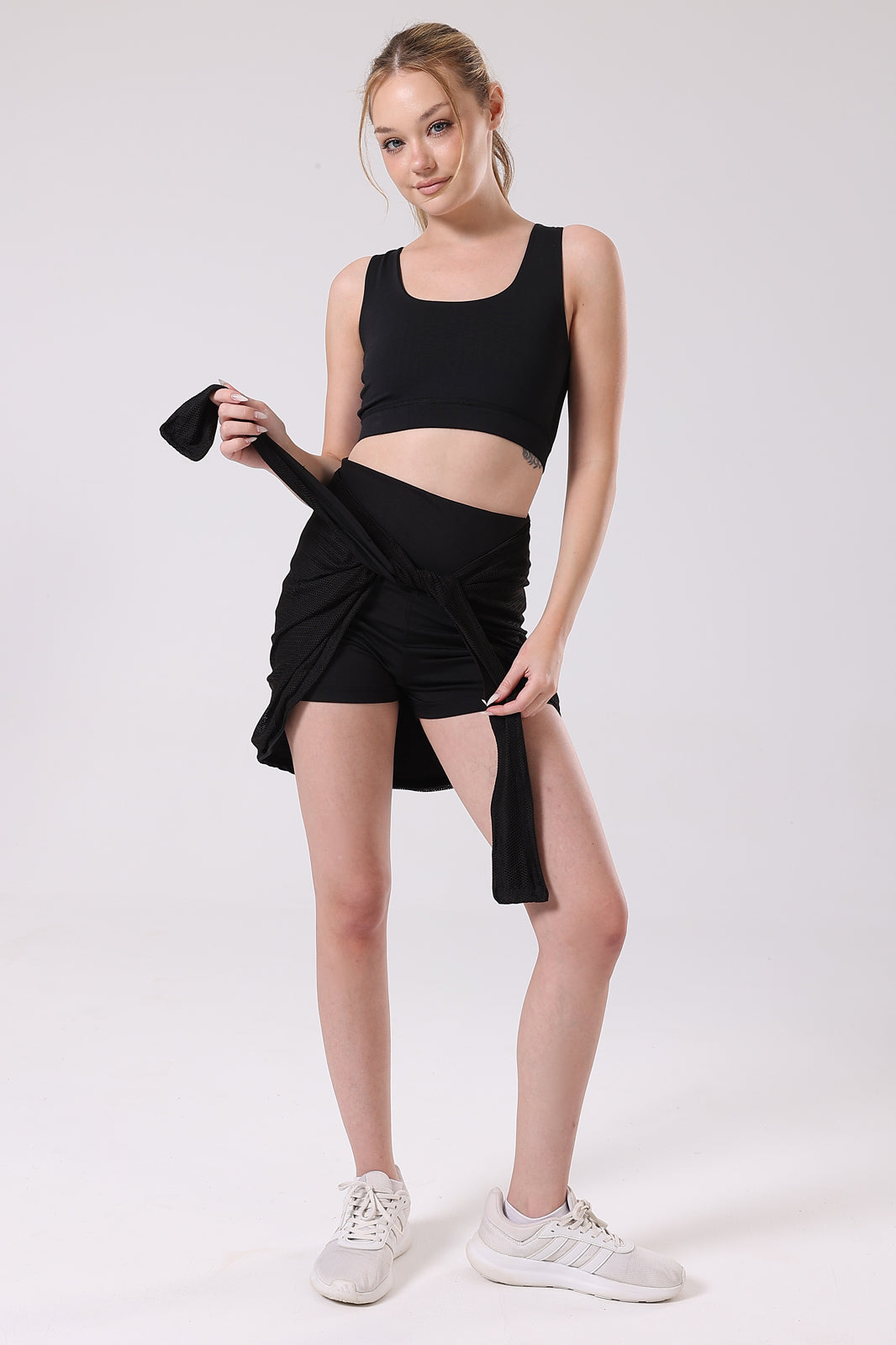 Mesh Black Hip Cover With Sleeves