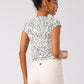 Ink Storm Print Cap Sleeve Top