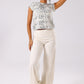 Ink Storm Print Cap Sleeve Top