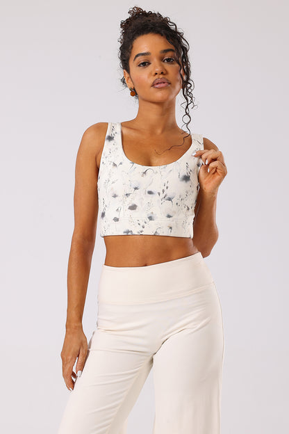 Storm Bloom Print Sports Bra