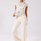 Storm Bloom Print Cap Sleeve top