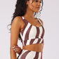 Storm Stripe Print Sports Bra