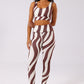 Storm Stripe Print Sports Bra