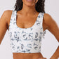 Storm Cloud Print Sports Bra