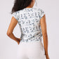 Storm Cloud Print Cap Sleeve top