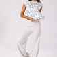 Storm Cloud Print Cap Sleeve top