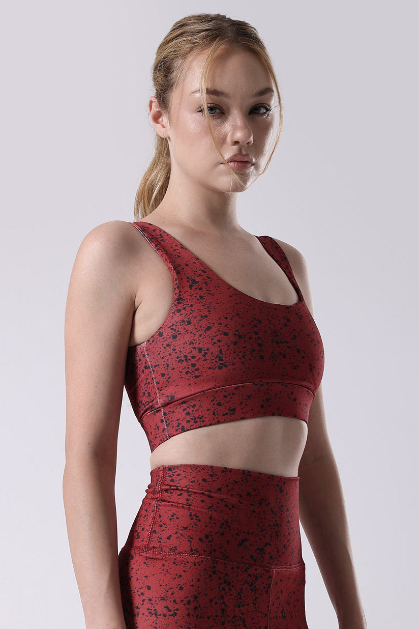 Ink Storm Print Sports Bra