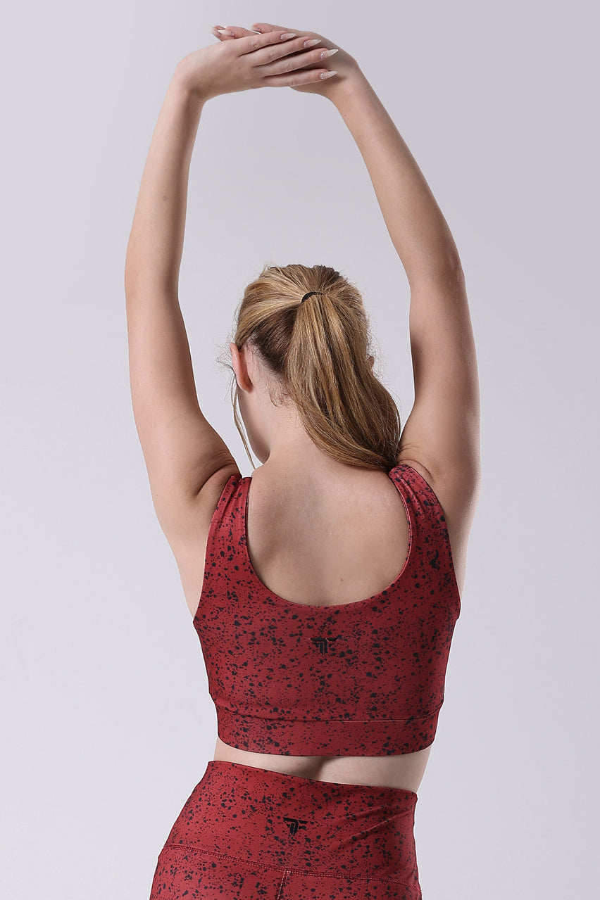 Ink Storm Print Sports Bra