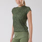 Ink Storm Print Cap Sleeve Top