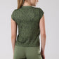 Ink Storm Print Cap Sleeve Top